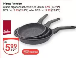 Pfanne Premium Granit, ergonomischer Griff