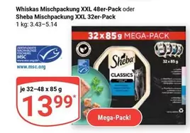 Whiskas - Mischpackung XXL 48er-Pack oder Mischpackung XXL 32er-Pack