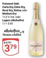 Freixenet - Sekt Carta Dry, Extra Dry, Rosé Dry, Rotina oder Medium Dry 11,5 % Vol. oder Legero Alkoholfrei
