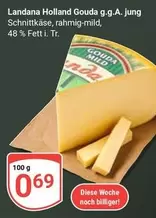 Holland - Gouda g.g.a. Jung Schnittkäse, rahmig-mild, 48 % Fett i. Tr.