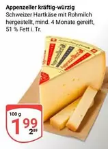 Appenzeller kräftig-würzig Schweizer Hartkäse