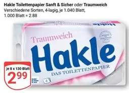 Toilettenpapier Sanft & Sicher oder Traumweich