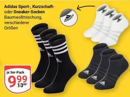 Adidas - Kurzschaft- oder Sneaker-Socken Baumwollmischung