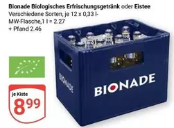 Bio - nade logisches Erfrischungsgetränk oder Eistee
