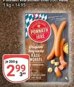 Ponnnath Wurstchen Chili oder Kase