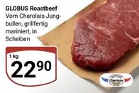 Roastbeef Vom Charolais-Jungbullen, grillfertig mariniert, in Scheiben