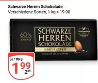 Schwarze Herren Schokolade