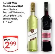 Rotwild Wein Rheinhessen DQW Verschiedene Rot- und Weißweine