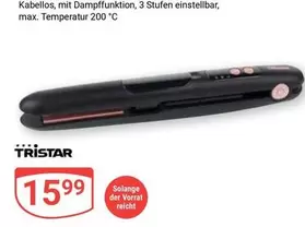 Kabellos, mit Dampffunktion, 3 Stufen einstellbar, max. Temperatur 200 °C