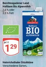 Bio - Haltbare Alpenmilch