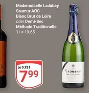 AOC - Mademoiselle Ladubay Saumur  Blanc Brut de Loire oder Demi-Sec Méthode Traditionnelle