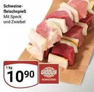Schweinefleischspieß Mit Speck und Zwiebel