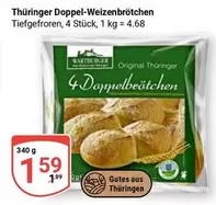 Doppel-Weizenbrötchen