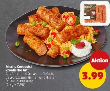 Frische Cevapcici Kroatische Art