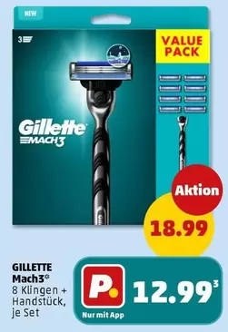 Gillette - Mach3
8 Klingen + Handstück