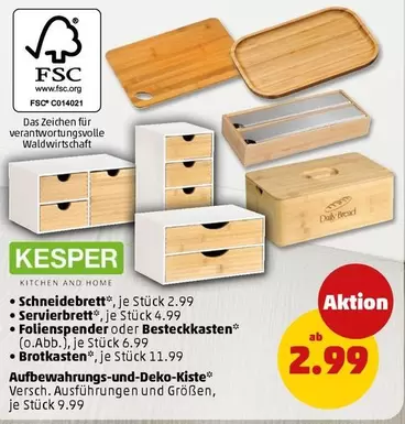 Schneidebrett, Servierbrett, Folienspender oder Besteckkasten