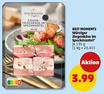 Würziger Ziegenfrischkäse im Speckmantel