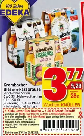 Krombacher - Bier oder Fassbrause