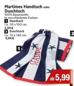 Martimes Handtuch oder Duschtuch