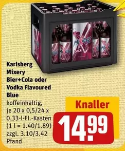 Mixery Bier+Cola oder Vodka Flavoured Blue