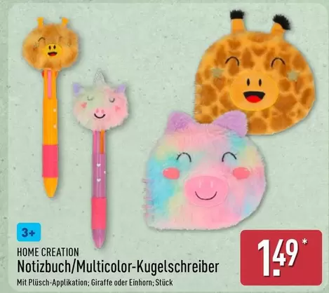 Notizbuch/Multicolor-Kugelschreiber