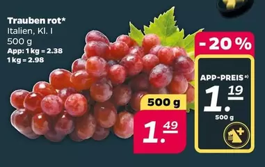 Trauben rot