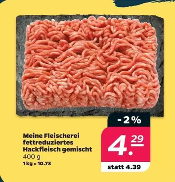 fettreduziertes Hackfleisch gemischt