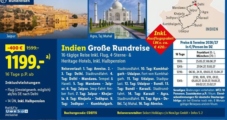 Indien Große Rundreise