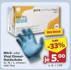 Nitril - Oder Vinyl Einmal-Handschuhe