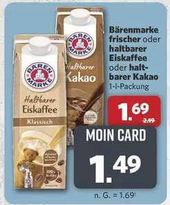 Bärenmarke - Frischer Oder Haltbarer Eiskaffee Oder Haltbarer Kakao