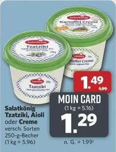 Salatkönig - Tzatziki, Aioli Oder Creme