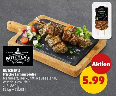 Frische Lammspieße