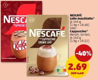 Nescafé - Latte macchiato or Cappuccino