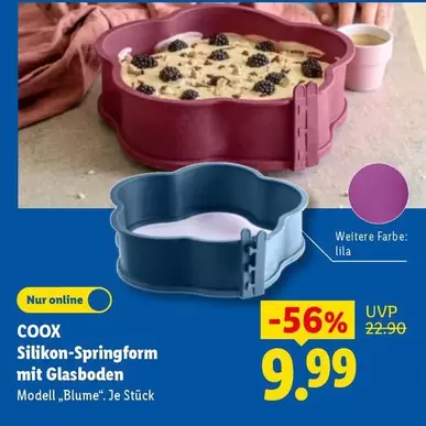 Silikon-Springform mit Glasboden