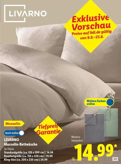 Musselin-Bettwäsche