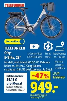 City E-Bike, 28"