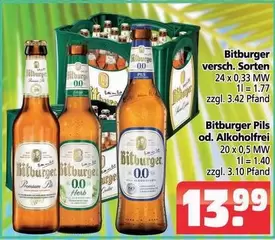 Bitburger - Pils od. Alkoholfrei