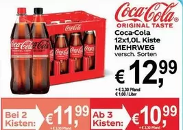Coca Cola - Coca-Cola 12x1,0L Kiste