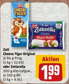 Cheese Tiger Original oder Zottarella Maxi Rolle