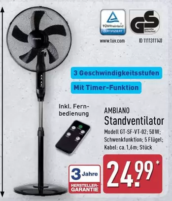 Standventilator Modell GT-SF-VT-02