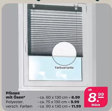 Plissee mit Ösen*
