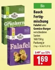 Bio - Fertigmischung Falafel oder Gemüse Burger