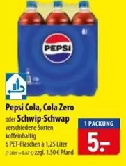 Pepsi - Cola, Cola Zero oder Schwip-Schwap