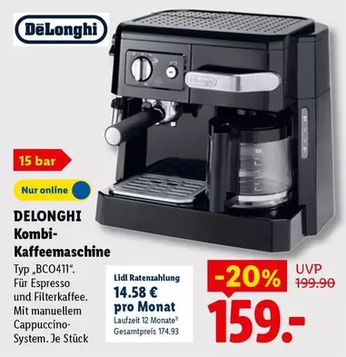 Delonghi - Kombí Kaffeemaschine Typ BC0411