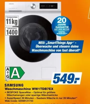 Samsung - Waschmaschine WW1TDB7EX