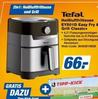 Tefal - Heißluftfritteuse und Grill EY501D Easy Fry & Grill Classic+