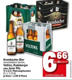 Krombacher - Bier, Veltins, Radeberger oder Jever Pils
