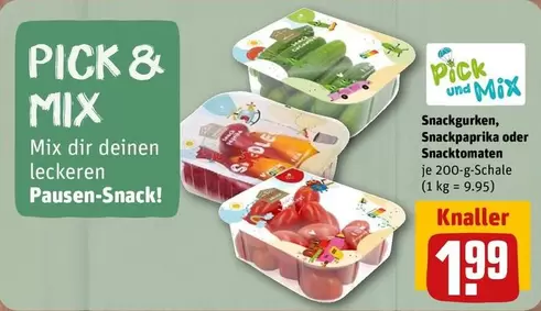 Snackgurken, Snackpaprika oder Snacktomaten