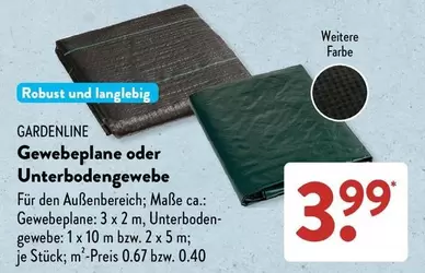 Gewebeplane oder Unterbodengewebe