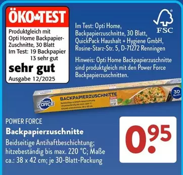 Backpapierzuschnitte